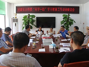 民建长沙市委召开“两学一助”学习教育工作调研座谈会