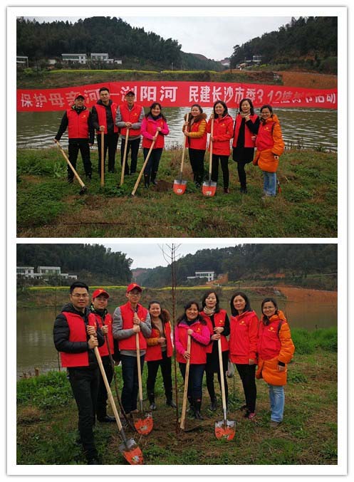 保护浏阳河，市委会在行动——机关干部参加浏阳市枨冲镇义务植树活动